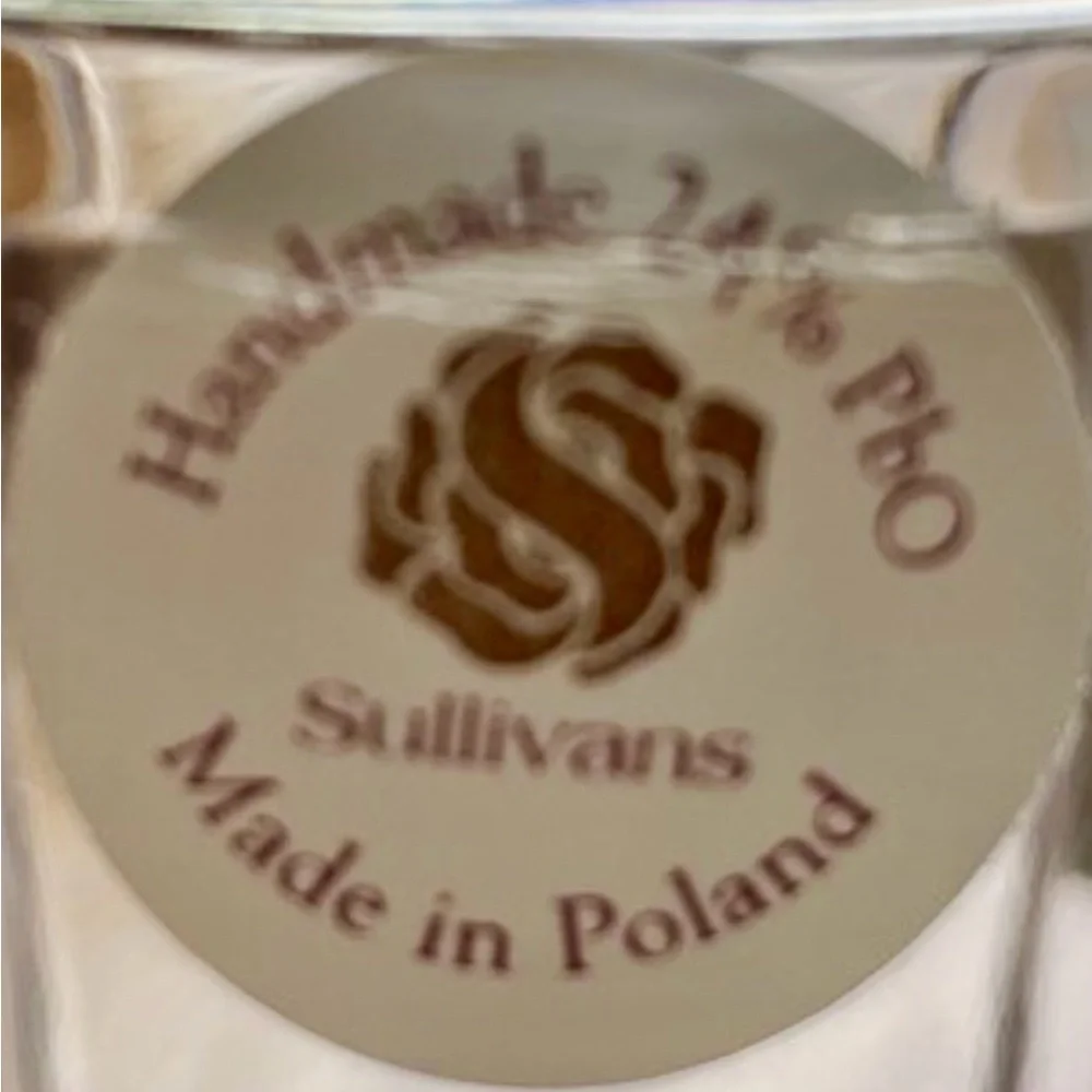 Sullivan 24% PbO Lead Crystal Vase Handcrafted in Poland Art Decor EUC